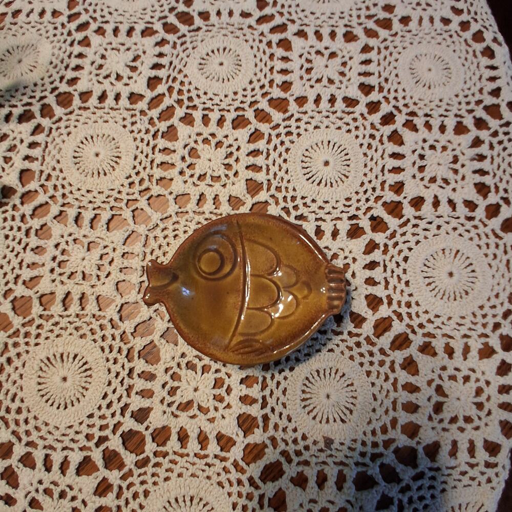 McCoy pottery 1976 fish ashtray vintage